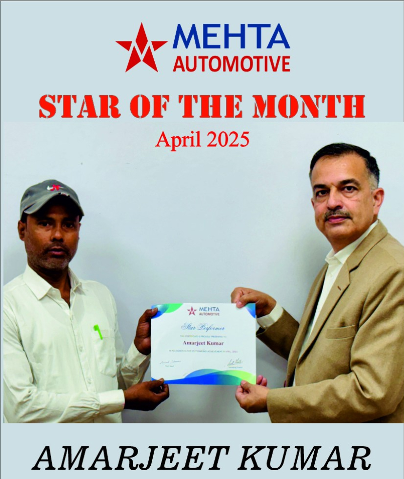 CONGRATULATIONS to the STAR performers of Mehta Automotive
